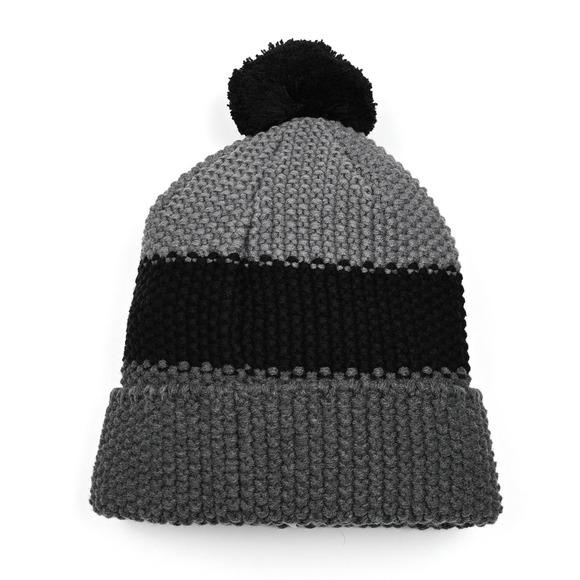 Supreme Alpine Striped Pom Beanie Grey FW20 Gray Black Ski New Deadstock Tags - Picture 2 of 4
